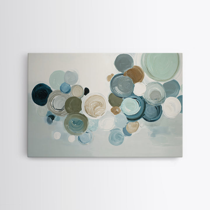 Chakra Color Circles Framed Canvas Print, Yoga Studio Art, Wall Art Print, Yoga Studio Decor, Fine Art, Balance, Yoga Gift, YSA-3x2-18