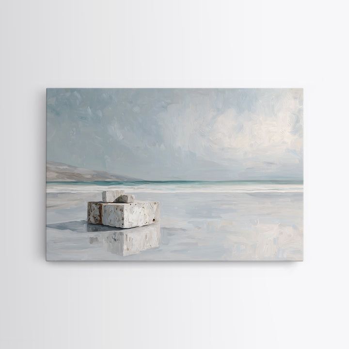 Peaceful Desert Horizon Framed Canvas Print, Yoga Studio Art, Black Artists, Yoga Studio Decor, Fine Art, Balance, Wall Decor, YSA-3x2-40