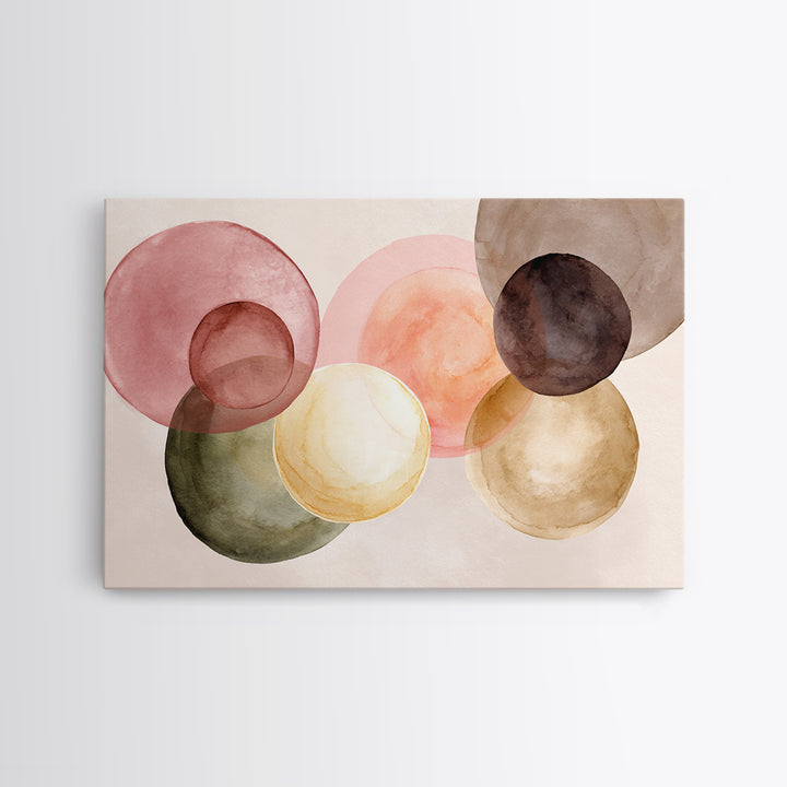 Chakra Color Circles Canvas Print, Yoga Studio Art, Custom Wall Art, Yoga Studio Decor, Fine Art, Balance, Feminine Wall Art, YSA-3x2-42