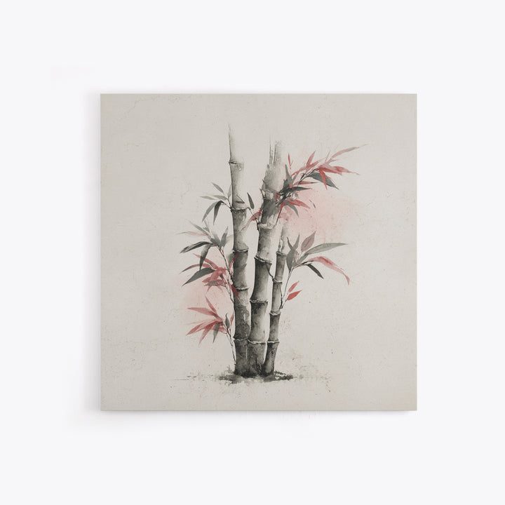 Bamboo Stalks in Sparse Ink Wash Framed Canvas Print, Zen Art, Flower Print, Living Room Decor, Fine Art, Zen, ZEN-1x1-2