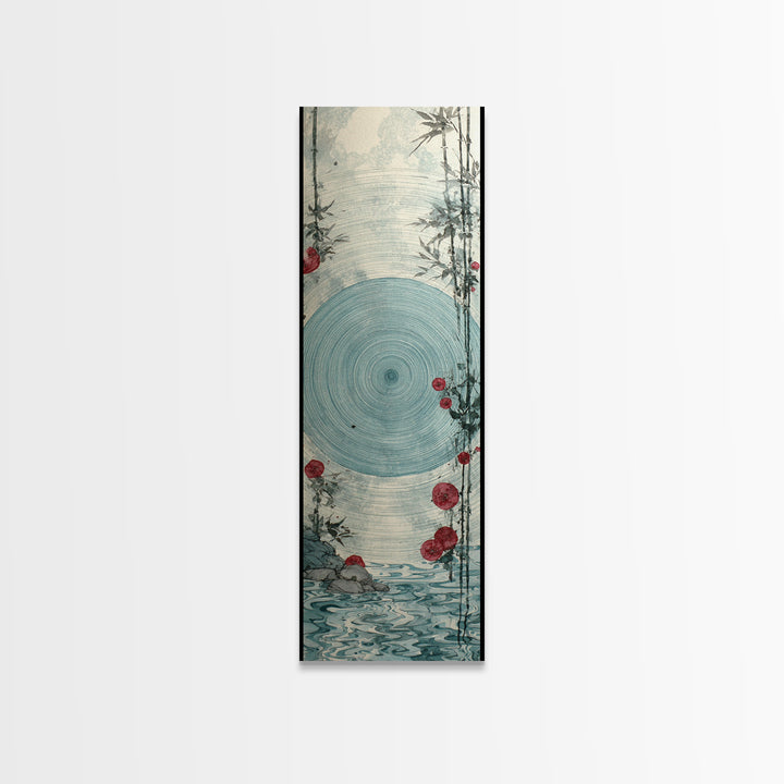 Water Ripple Circle Canvas Print, Zen Art, Home Decor, Living Room Decor, Oil Painting, Zen, Boho Wall Art, Garden Art, ZEN-1x3-97