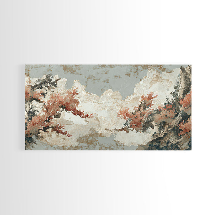 Raked Sand Garden Pattern from Above Canvas Print, Zen Art, Art, Living Room Decor, Zen, Garden Art, Japanese Wall Art, ZEN-2x1-2