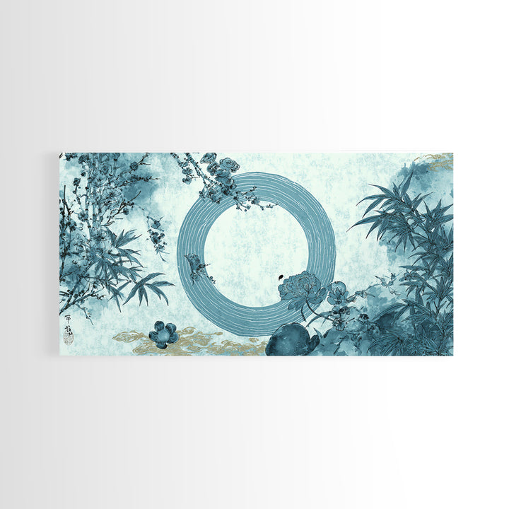 Water Ripple Circle Canvas Print, Zen Art, Boho Wall Decor, Living Room Decor, Fine Art, Zen, Wabi Sabi Art, Contemporary Art, ZEN-2x1-57