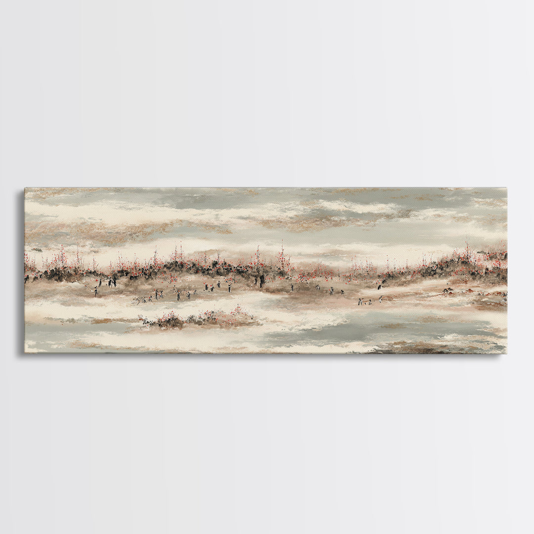 Raked Sand Garden Pattern from Above Canvas Print, Zen Art, Japanese Decor, Living Room Decor, Fine Art, Zen, Luxury Decor, ZEN-3x1-46