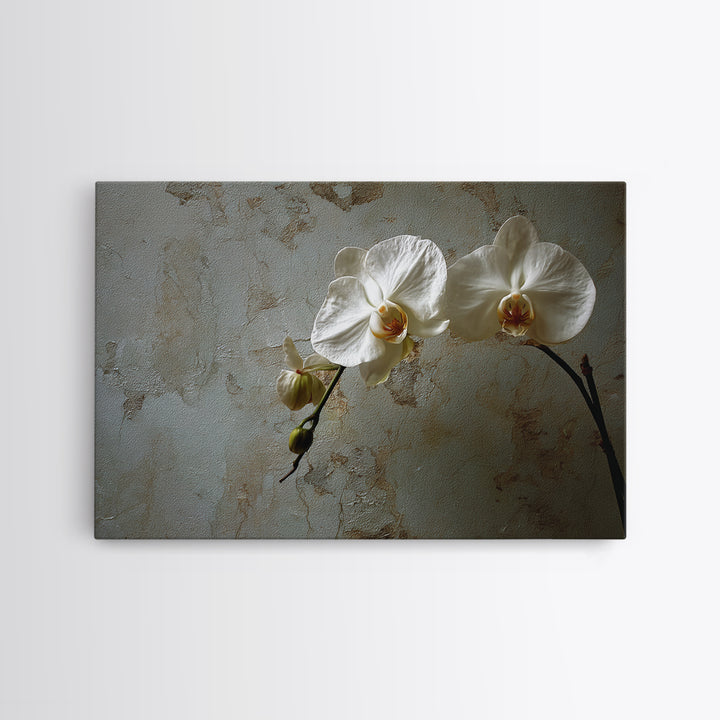 Single Orchid Stem Canvas Print, Zen Art, Original Painting, Living Room Decor, Zen, Abstract Painting, Japandi Wall Art, ZEN-3x2-51