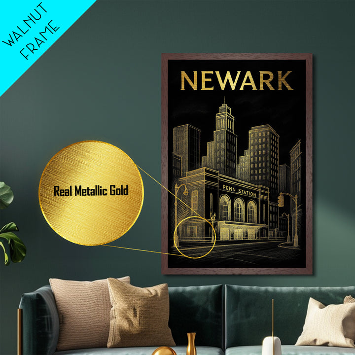 New Bedford Massachusetts travel, Metallic Gold Print, Modern House Art, Metal Art, Wood Framed Art, Traveler Gift, Destination Gift