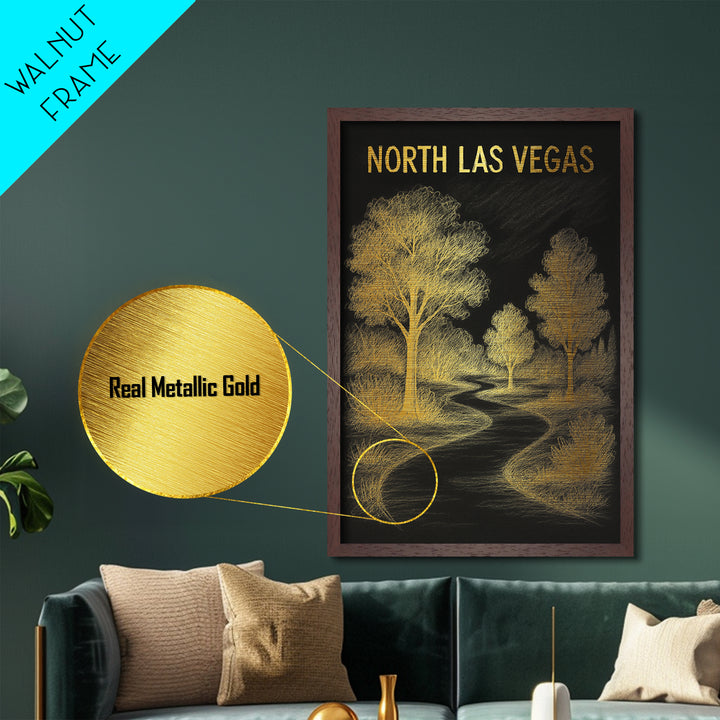 Oceanside California travel, Metallic Gold Print, College Dorm Décor, Metal Art, Wood Framed Art, Graduation Travel Gift, Traveler Gift