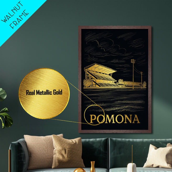 Pomona California art, Metallic Gold Art, Travel Art Prints, Metal Art, Wood Framed Art, Adventure Lover Gift, Traveler Gift
