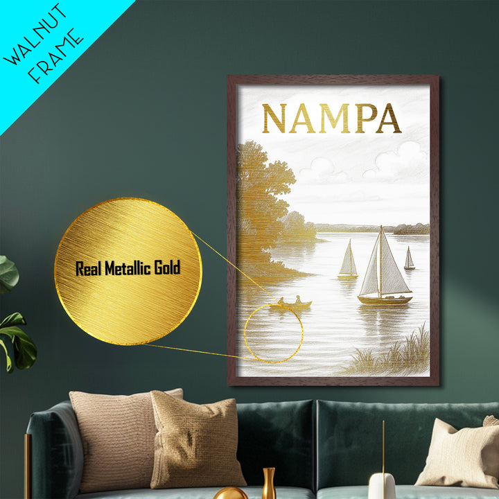 Murrieta California art, Metallic Gold Art, Travel Art Prints, Metal Art, Wood Framed Art, Adventure Lover Gift, Traveler Gift