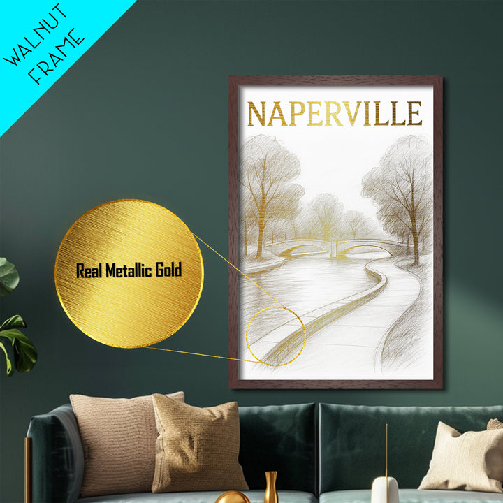 Nampa Idaho art, Metallic Gold Art, Modern House Art, Metal Art, Wood Framed Art, Graduation Travel Gift, Travel Gift