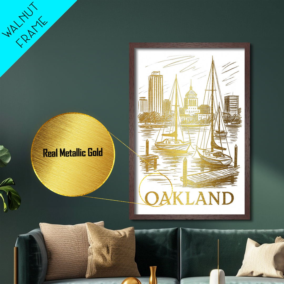 Odessa Texas art, Metallic Gold Art, Housewarming Gift, Metal Art, Wood Framed Art, Newlywed Travel Gift, Honeymoon Gift