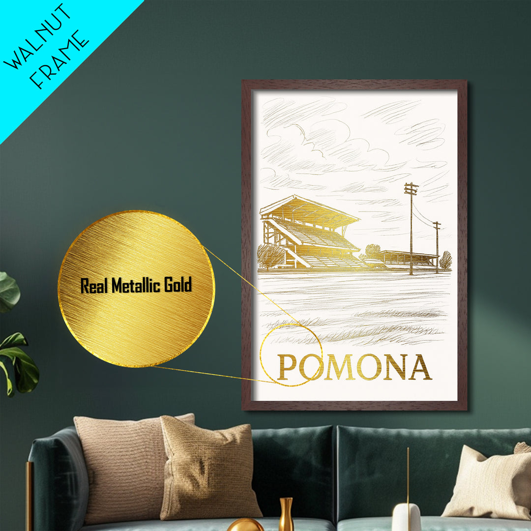 Pomona California art, Metallic Gold Art, Travel Art Prints, Metal Art, Wood Framed Art, Adventure Lover Gift, Traveler Gift