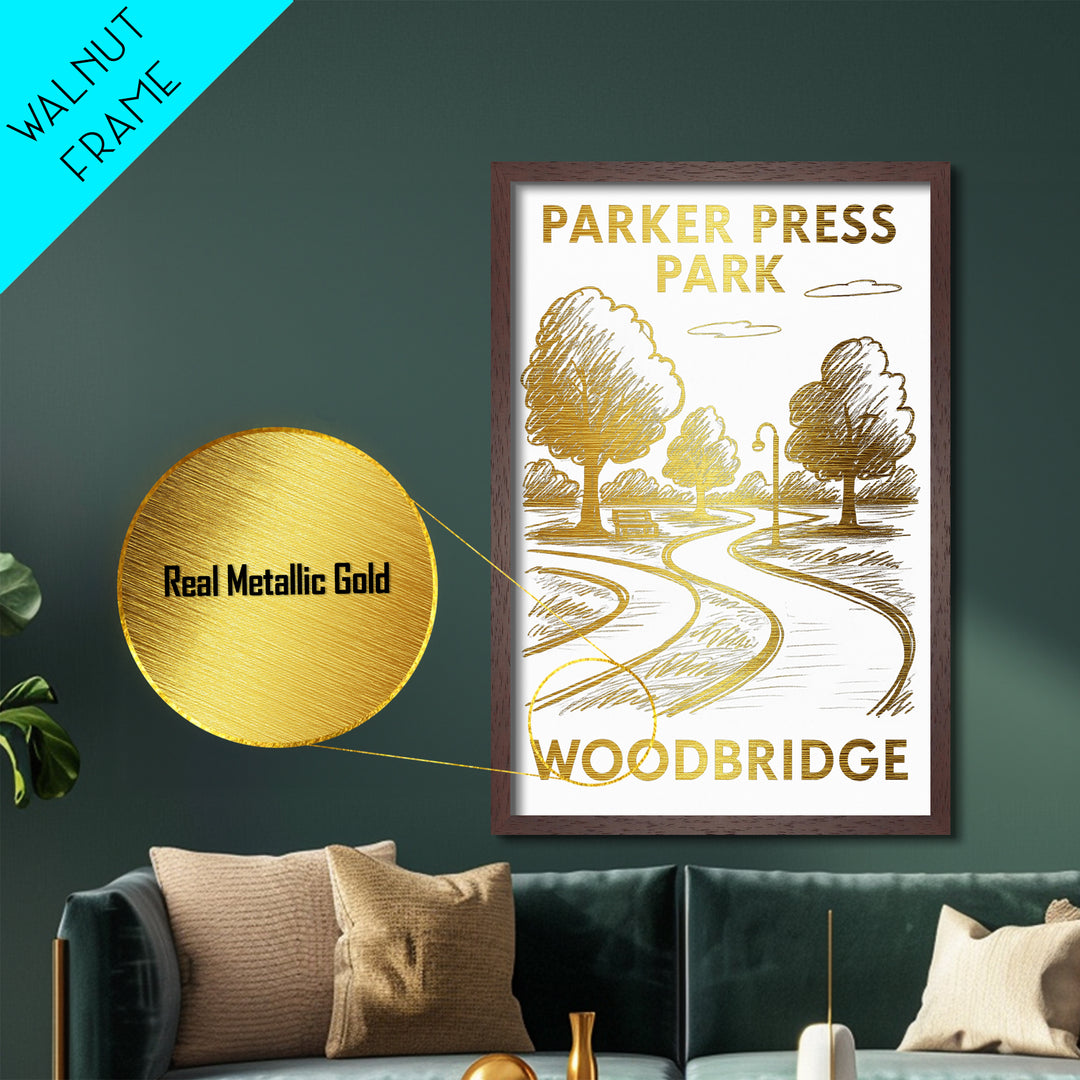 Woodbridge New Jersey art, Metallic Gold Art, Wood Framed Art, Metal Art, Travel Art Prints, Metallic Gold Art, Home Décor