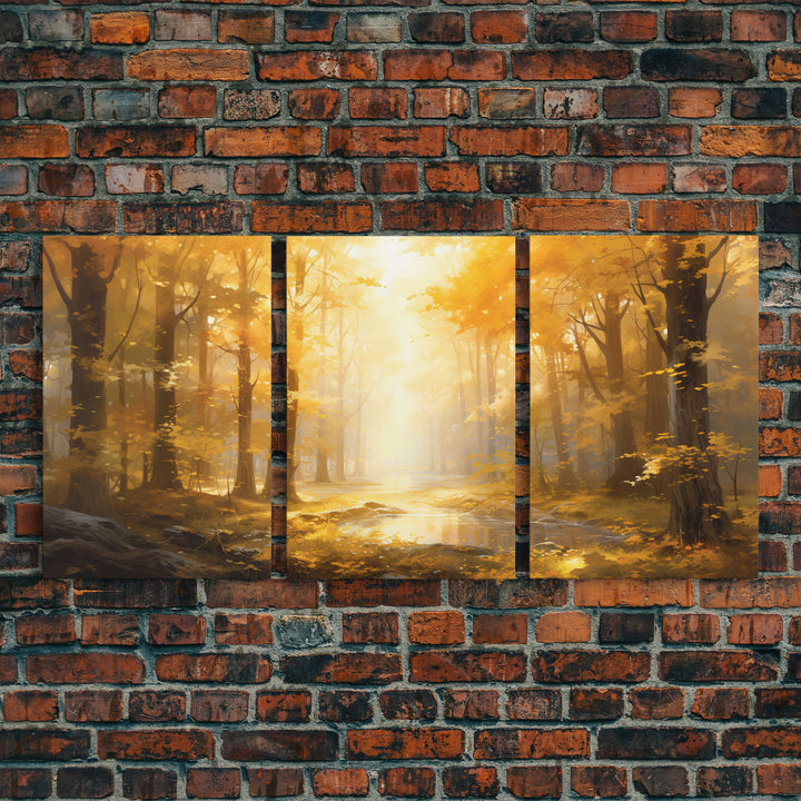 3 Piece Canvas Print - Fall Decor - Thanksgiving Table Decor - Halloween Decor - Thanksgiving Decor - Fall / Autumn Decor - Cottagecore