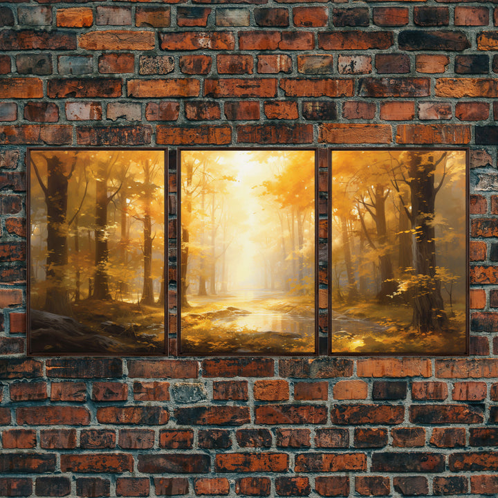 3 Piece Canvas Print - Fall Decor - Thanksgiving Table Decor - Halloween Decor - Thanksgiving Decor - Fall / Autumn Decor - Cottagecore