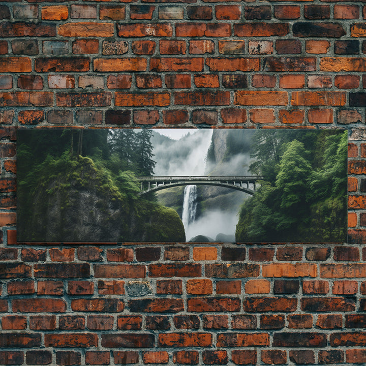 Panoramic Print of Multnomah Falls Oregon Extra Large Wall Art, Panoramic Wall Art, Panoramic Landscape Print, Landscape Photography