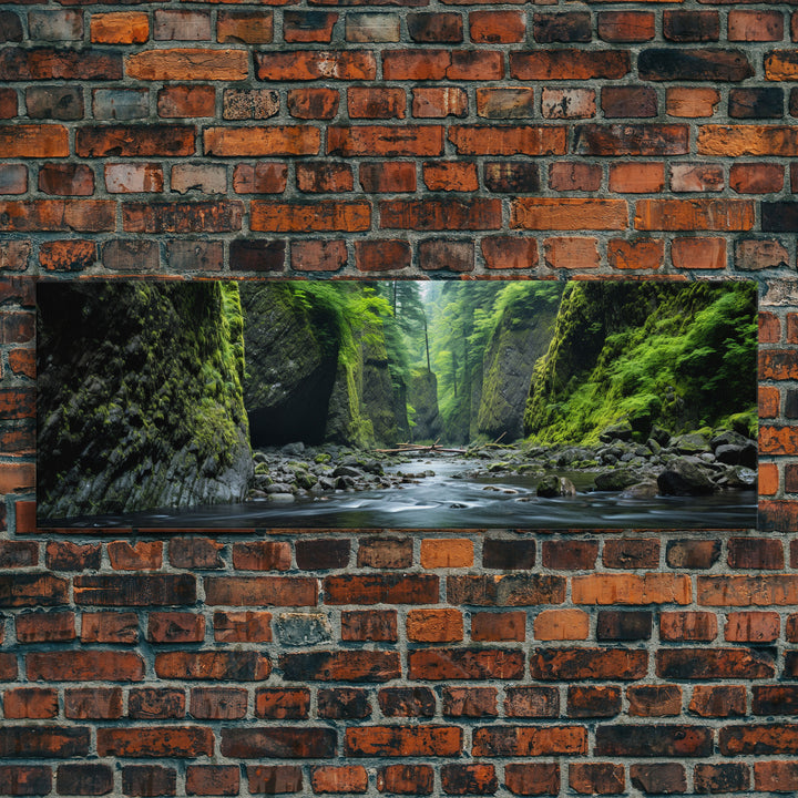 Panoramic Print of Oneonta Gorge Columbia River Extra Large Wall Art, Panoramic Wall Art, Panoramic Landscape Print, Landscape Photography
