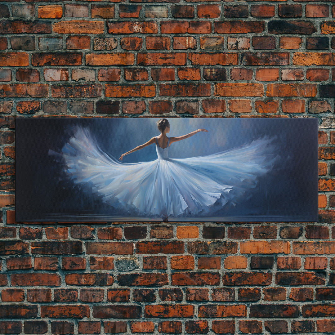 Ballerina Wall Art Watercolor Framed Canvas Print, Ballet Wall Decor, Ballet Prints, Ballerina Tutu and Slippers, Girl Room Nursery Art