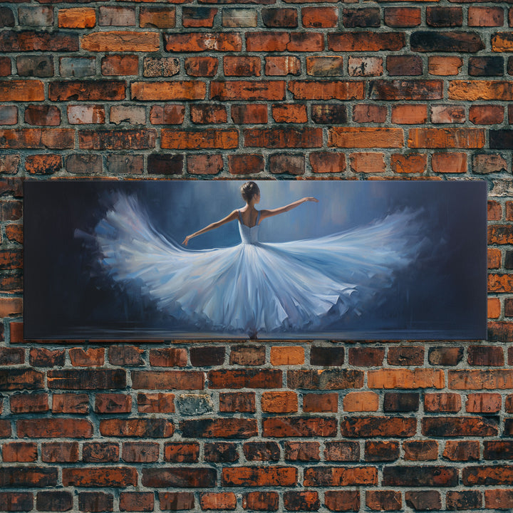 Ballerina Wall Art Watercolor Framed Canvas Print, Ballet Wall Decor, Ballet Prints, Ballerina Tutu and Slippers, Girl Room Nursery Art
