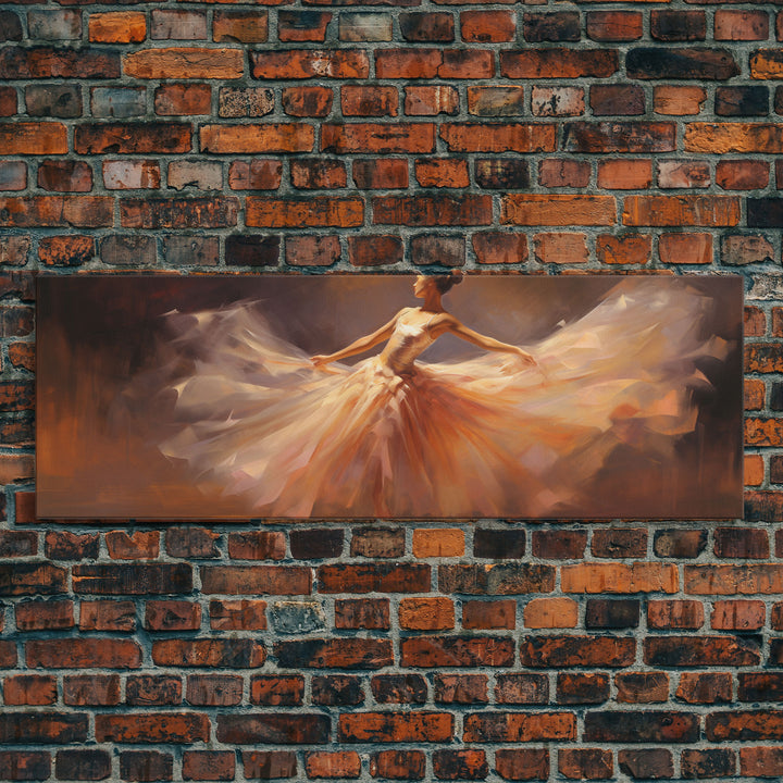 Ballerina Wall Art Watercolor Framed Canvas Print, Ballet Wall Decor, Ballet Prints, Ballerina Tutu and Slippers, Girl Room Nursery Art