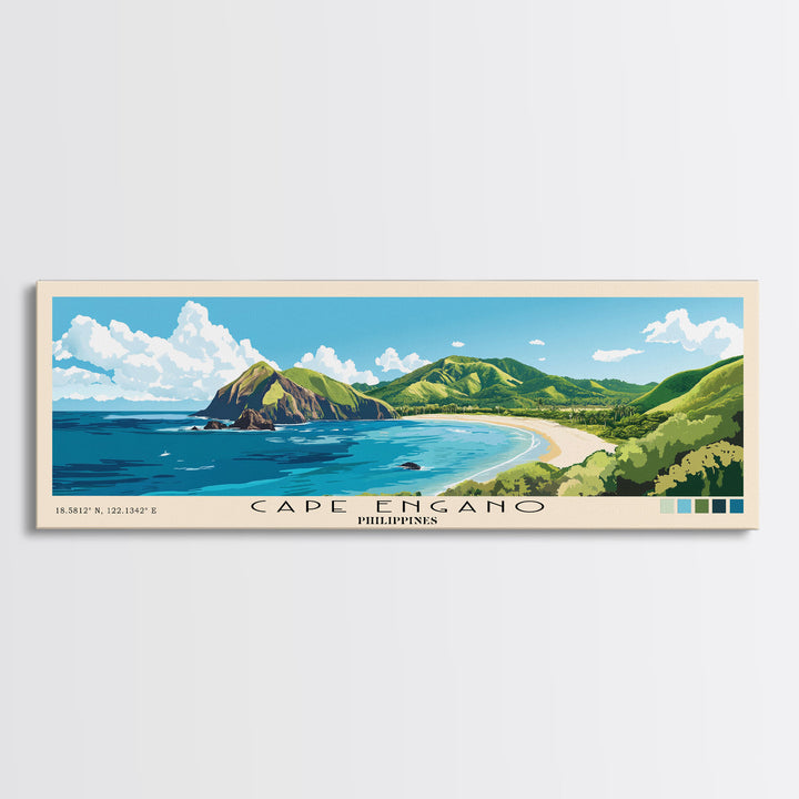 Cape Engano, Philippines Panoramic Print, Vacation Gift, Philippines Wall Art, Vacation Wall Art, Vacatation Memories, Beach Decor, Beach Or Lakehouse Art