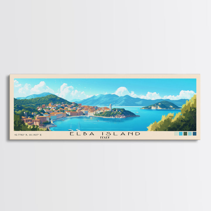 Elba Island, Italy Panoramic Print, Vacation Gift, Italy Wall Art, Vacation Wall Art, Vacatation Memories, Beach Decor, Beach Or Lakehouse Art