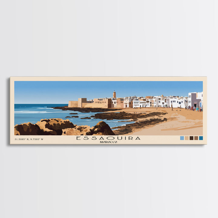 Essaouira, Morocco Panoramic Print, Vacation Gift, Morocco Wall Art, Vacation Wall Art, Vacatation Memories, Beach Decor, Beach Or Lakehouse Art