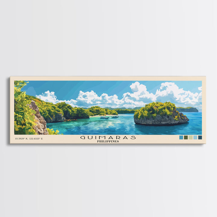 Guimaras, Philippines Panoramic Print, Vacation Gift, Philippines Wall Art, Vacation Wall Art, Vacatation Memories, Beach Decor, Beach Or Lakehouse Art