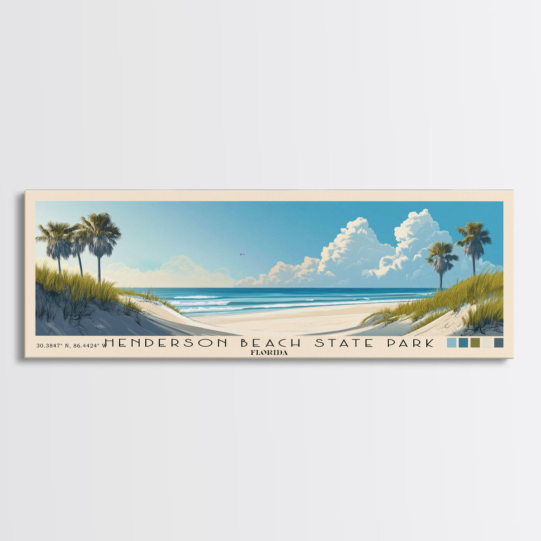 Henderson Beach State Park, Florida Panoramic Print, Vacation Gift, Florida Wall Art, Vacation Wall Art, Vacatation Memories, Beach Decor, Beach Or Lakehouse Art