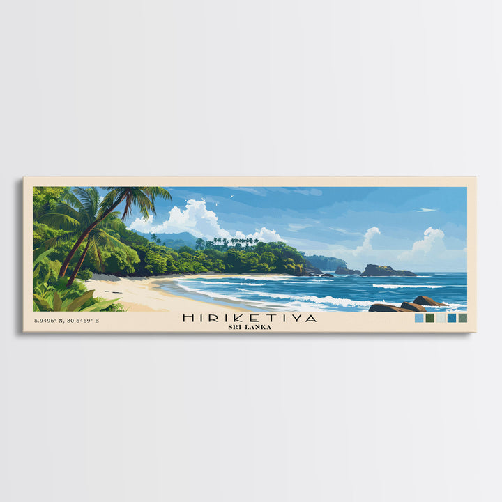 Hiriketiya, Sri Lanka Panoramic Print, Vacation Gift, Sri Lanka Wall Art, Vacation Wall Art, Vacatation Memories, Beach Decor, Beach Or Lakehouse Art