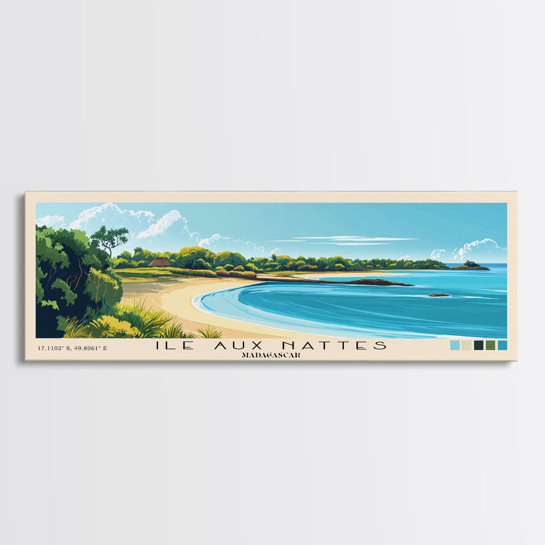Ile Aux Nattes, Madagascar Panoramic Print, Vacation Gift, Madagascar Wall Art, Vacation Wall Art, Vacatation Memories, Beach Decor, Beach Or Lakehouse Art