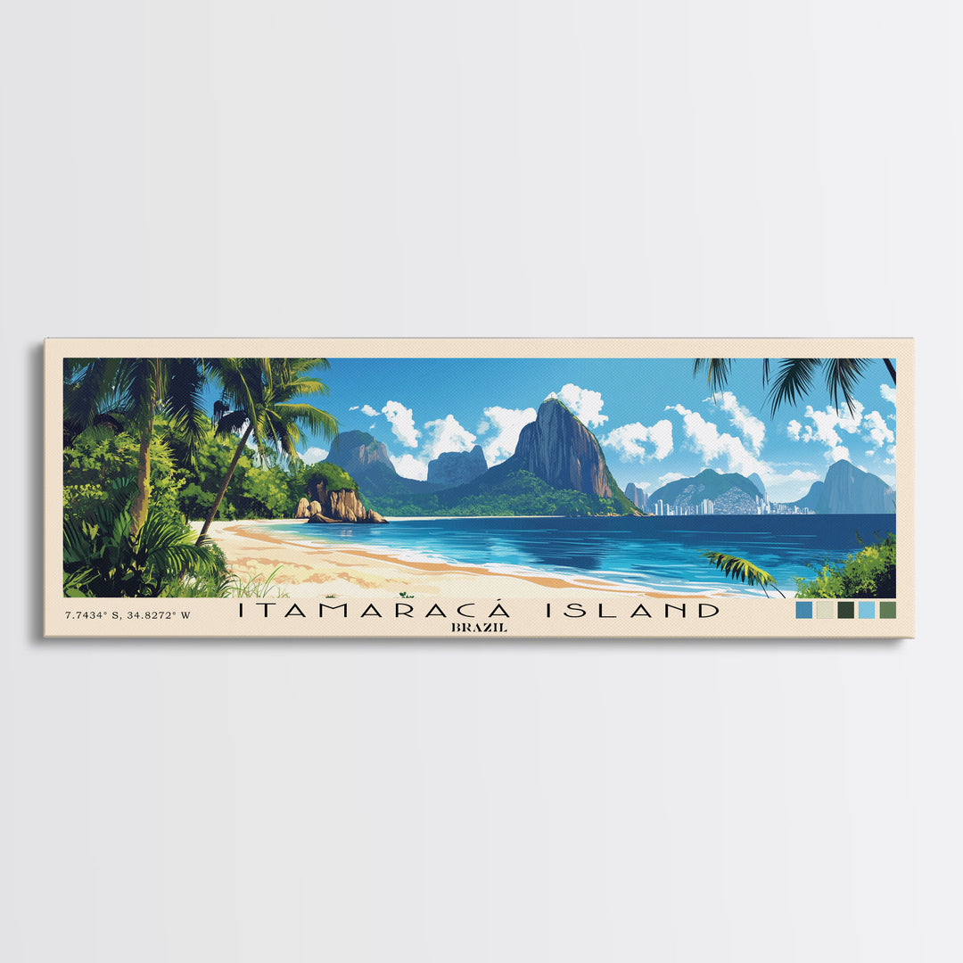 Itamaracá Island, Brazil Panoramic Print, Vacation Gift, Brazil Wall Art, Vacation Wall Art, Vacatation Memories, Beach Decor, Beach Or Lakehouse Art