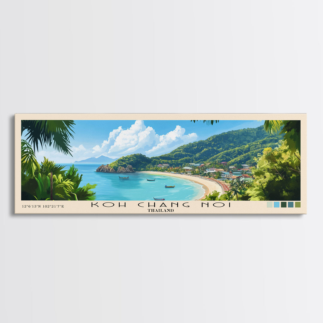 Koh Chang Noi, Thailand Panoramic Print, Vacation Gift, Thailand Wall Art, Vacation Wall Art, Vacatation Memories, Beach Decor, Beach Or Lakehouse Art
