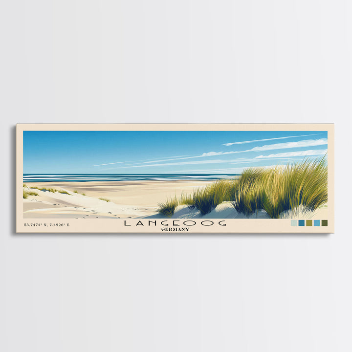 Langeoog, Germany Panoramic Print, Vacation Gift, Germany Wall Art, Vacation Wall Art, Vacatation Memories, Beach Decor, Beach Or Lakehouse Art