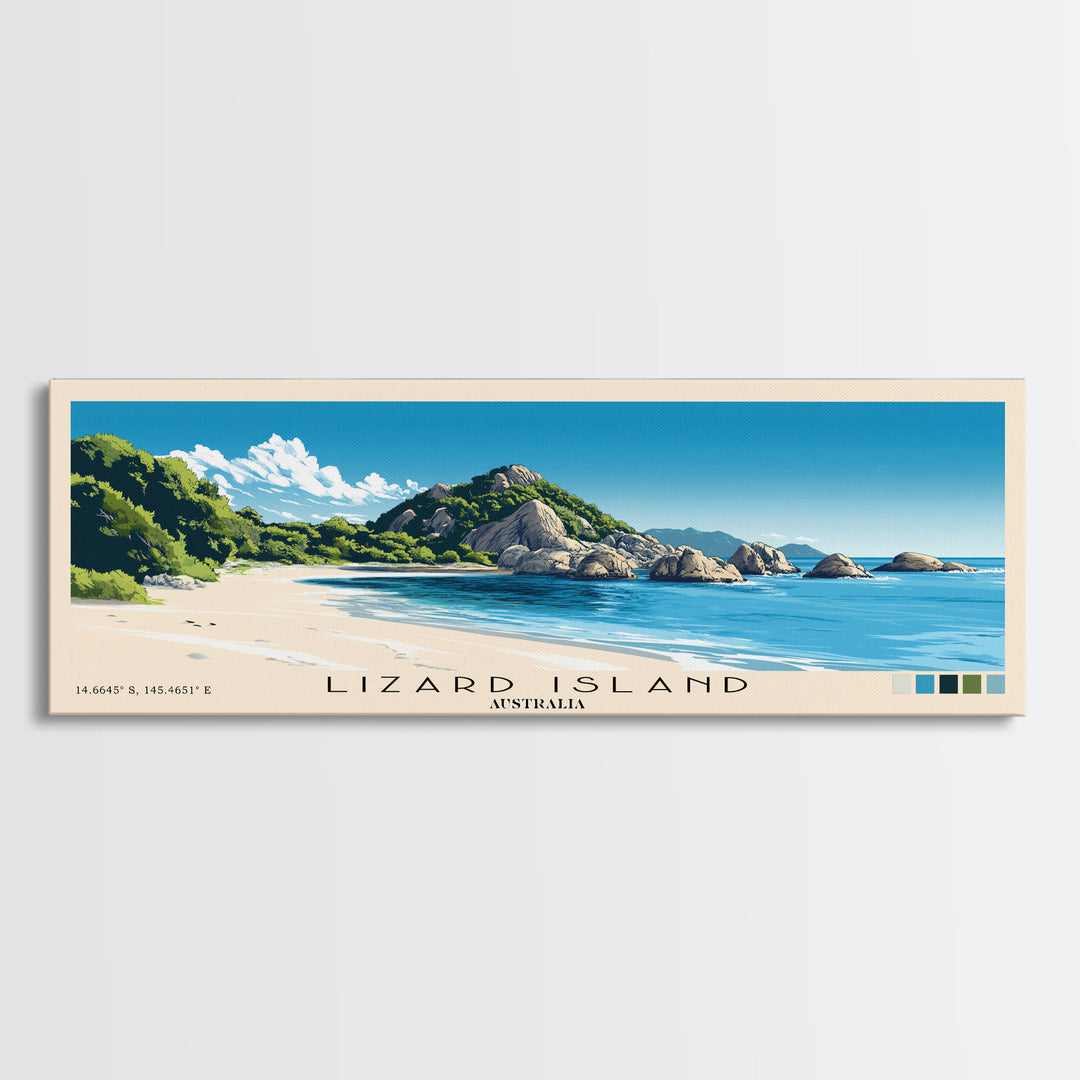 Lizard Island, Australia Panoramic Print, Vacation Gift, Australia Wall Art, Vacation Wall Art, Vacatation Memories, Beach Decor, Beach Or Lakehouse Art