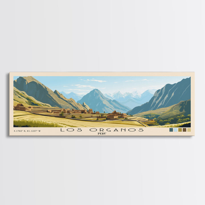 Los Organos, Peru Panoramic Print, Vacation Gift, Peru Wall Art, Beach Painting, Beach Decor, Beach Or Lakehouse Art