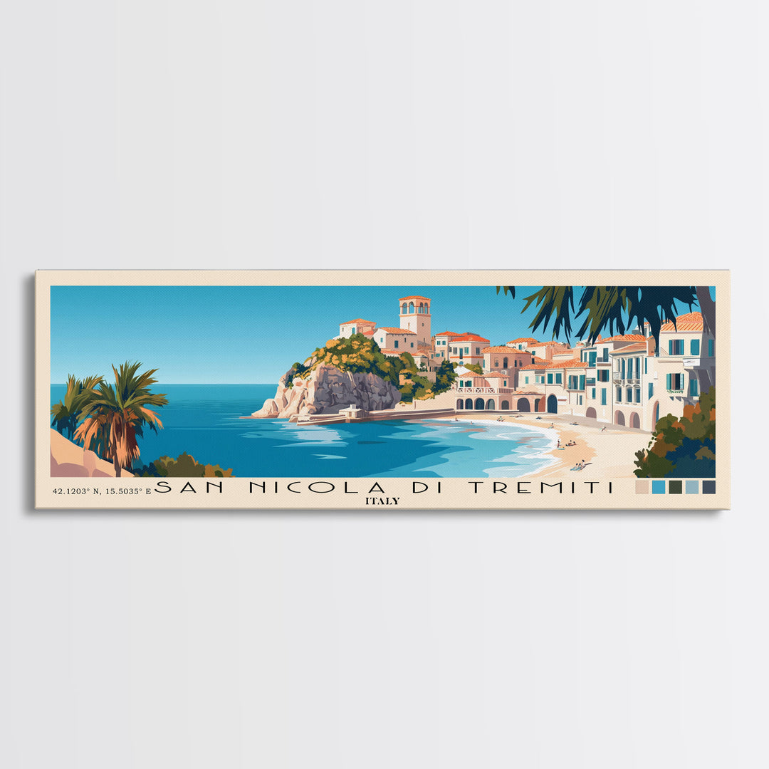 San Nicola di Tremiti, Italy Panoramic Print, Vacation Gift, Italy Wall Art, Vacation Wall Art, Vacatation Memories, Beach Decor, Beach Or Lakehouse Art