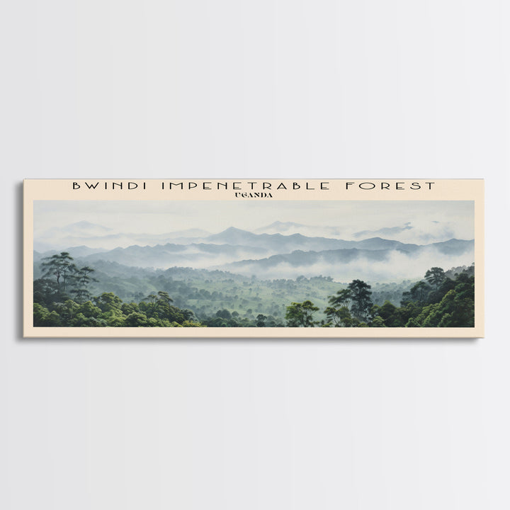 Bwindi Impenetrable Forest Wall Art Travel Poster Print, Gift For Travel Lover, Vacation Gift, COUNTRY Wall Art, Home Decor, Original Art