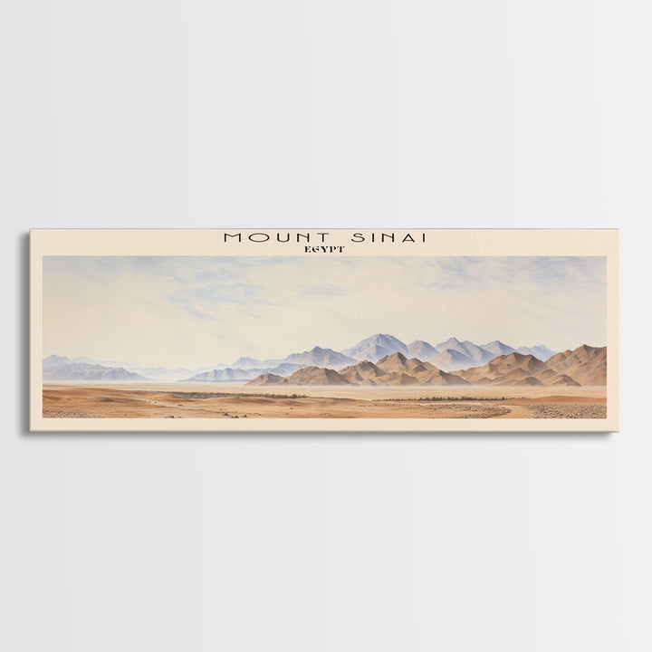 Mount Sinai Retro Style Travel Poster - Framed Canvas Print - COUNTRY Travel Decor | Vintage Style Home Decor - Travel Print - Wall Art