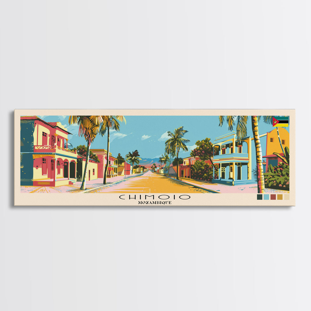 Chimoio, Mozambique Panoramic Canvas Print, Chimoio, Mozambique Painting, Mozambique Art, Chimoio Travel Poster, Travel Art, Guest Room Painting