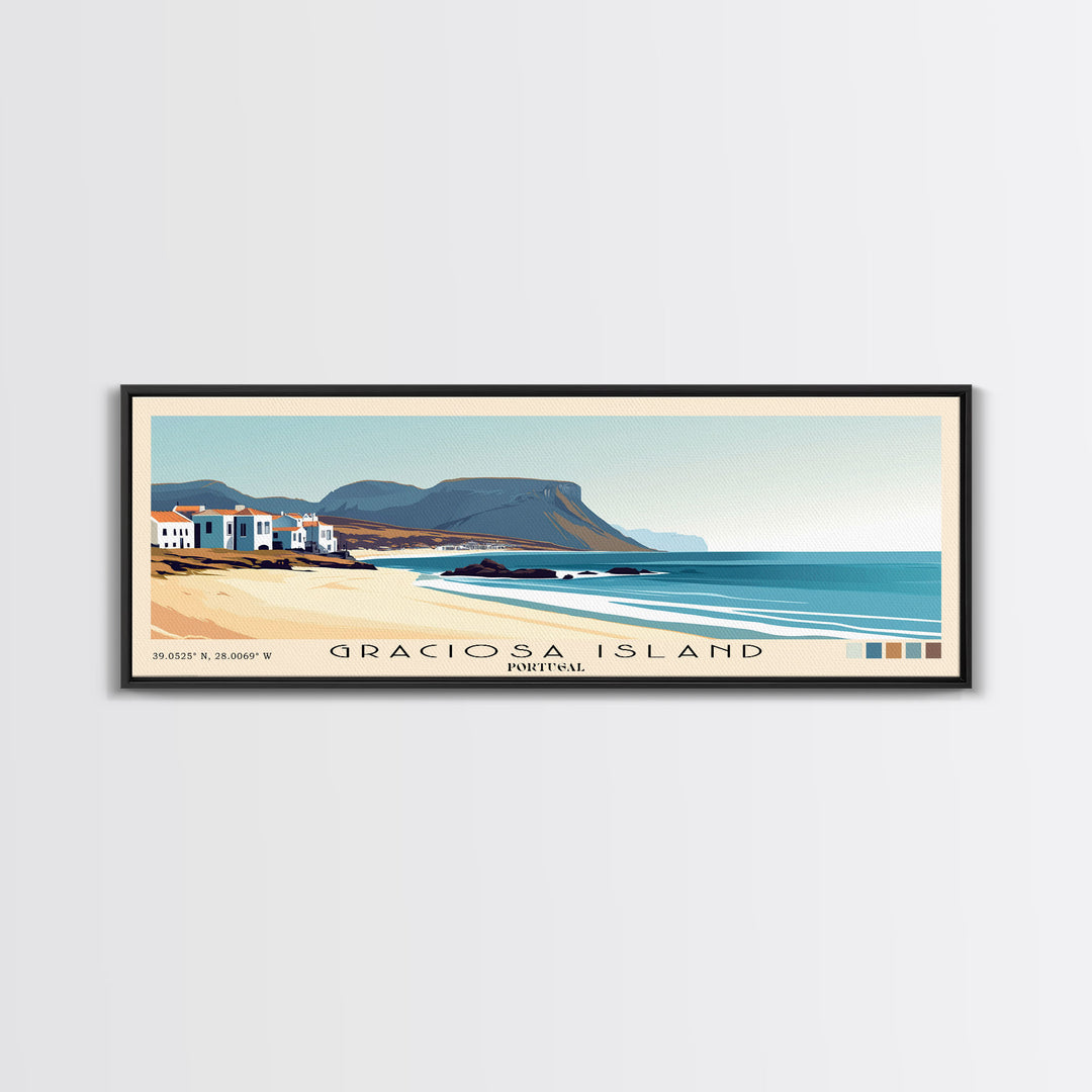 Graciosa Island, Portugal Panoramic Print, Vacation Gift, Portugal Wall Art, Vacation Wall Art, Vacatation Memories, Beach Decor, Beach Or Lakehouse Art