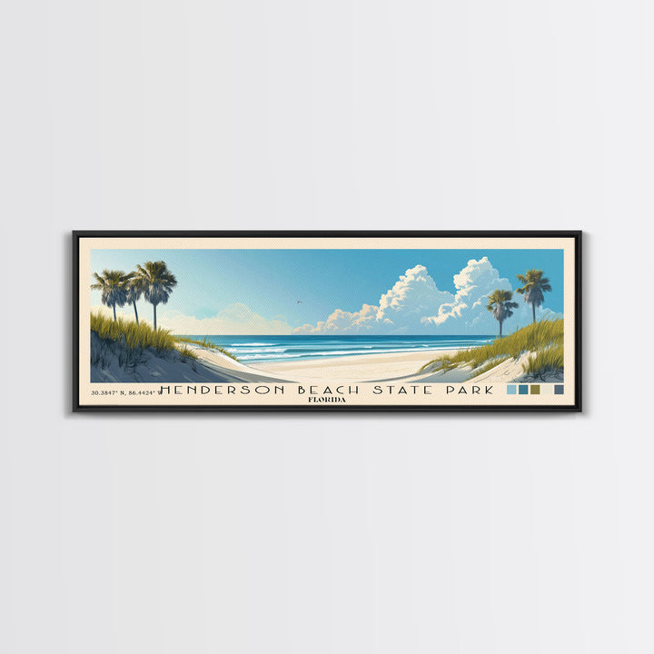 Henderson Beach State Park, Florida Panoramic Print, Vacation Gift, Florida Wall Art, Vacation Wall Art, Vacatation Memories, Beach Decor, Beach Or Lakehouse Art