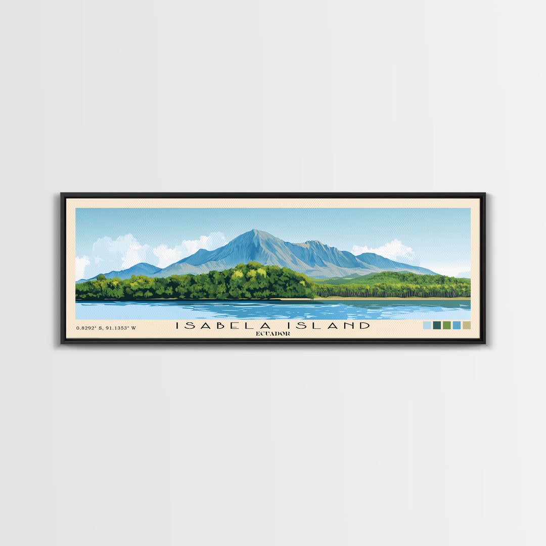 Isabela Island, Ecuador Panoramic Print, Vacation Gift, Ecuador Wall Art, Vacation Wall Art, Vacatation Memories, Beach Decor, Beach Or Lakehouse Art