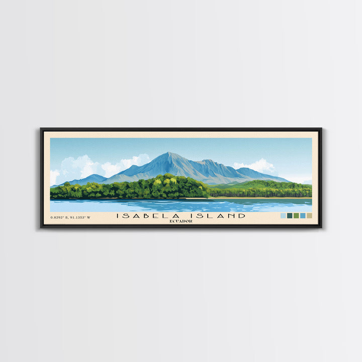 Isabela Island, Ecuador Panoramic Print, Vacation Gift, Ecuador Wall Art, Vacation Wall Art, Vacatation Memories, Beach Decor, Beach Or Lakehouse Art