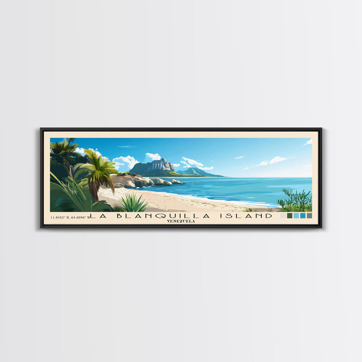 La Blanquilla Island, Venezuela Panoramic Print, Vacation Gift, Venezuela Wall Art, Vacation Wall Art, Vacatation Memories, Beach Decor, Beach Or Lakehouse Art