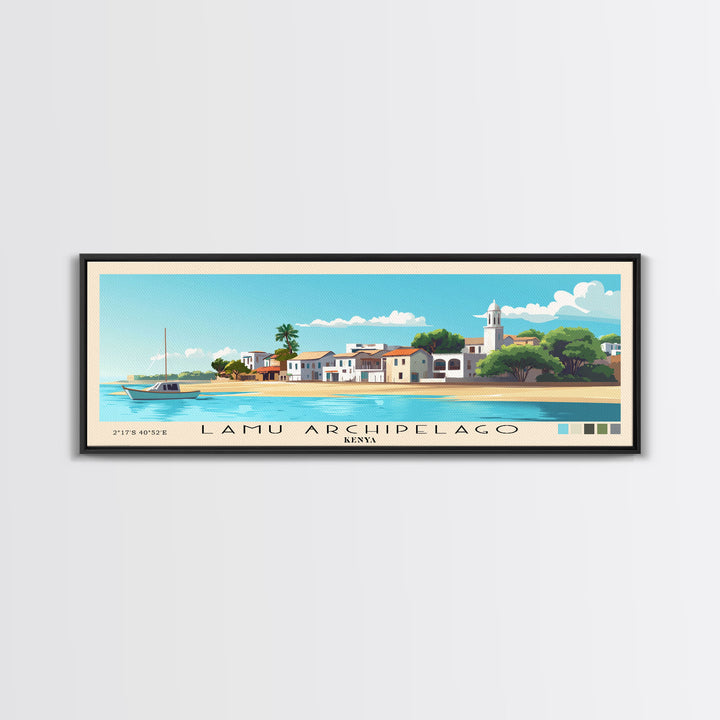 Lamu Archipelago, Kenya Panoramic Print, Vacation Gift, Kenya Wall Art, Vacation Wall Art, Vacatation Memories, Beach Decor, Beach Or Lakehouse Art