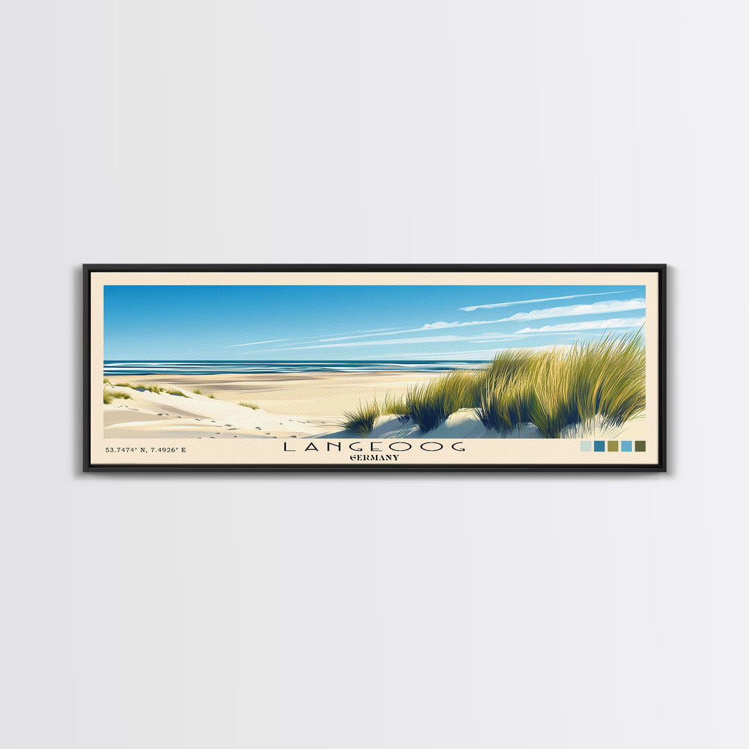 Langeoog, Germany Panoramic Print, Vacation Gift, Germany Wall Art, Vacation Wall Art, Vacatation Memories, Beach Decor, Beach Or Lakehouse Art