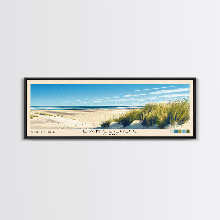 Langeoog, Germany Panoramic Print, Vacation Gift, Germany Wall Art, Vacation Wall Art, Vacatation Memories, Beach Decor, Beach Or Lakehouse Art