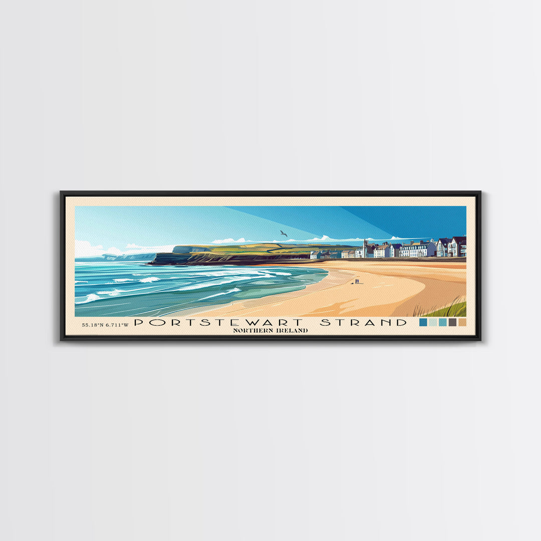 Portstewart Strand, Northern Ireland Panoramic Print, Vacation Gift, Northern Ireland Wall Art, Vacation Wall Art, Vacatation Memories, Beach Decor, Beach Or Lakehouse Art