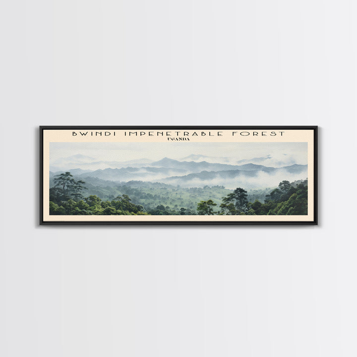 Bwindi Impenetrable Forest Wall Art Travel Poster Print, Gift For Travel Lover, Vacation Gift, COUNTRY Wall Art, Home Decor, Original Art